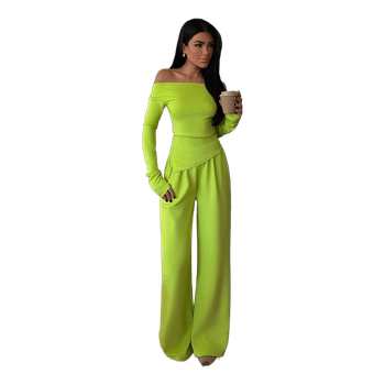 Neon green two-piece set