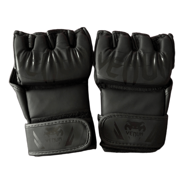 Venum black mma gloves