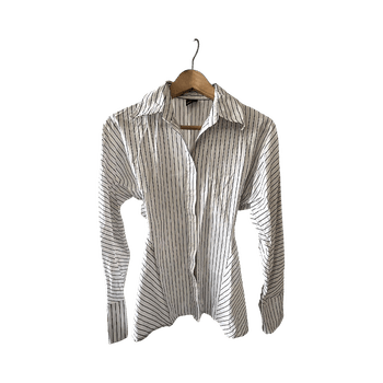 Valkoinen raidallinen kauluspaita