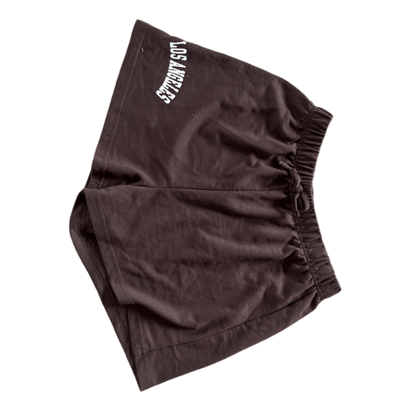 Brune shorts med print