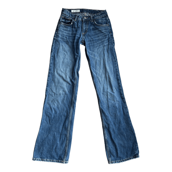 Blue straight leg jeans