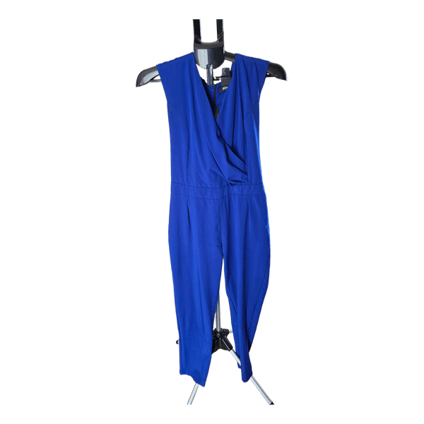 Blue sleeveless jumpsuit