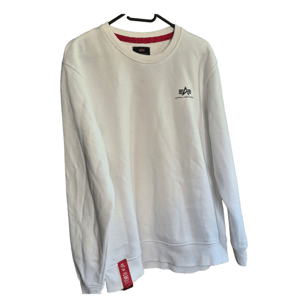 Alpha Industries baltas džemperis