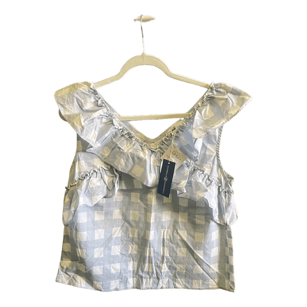 Michelle McDowell light blue top