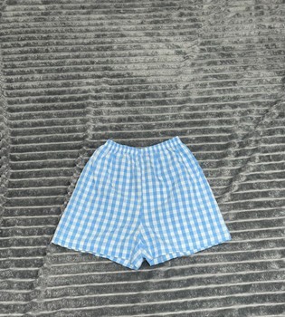 Blue gingham shorts