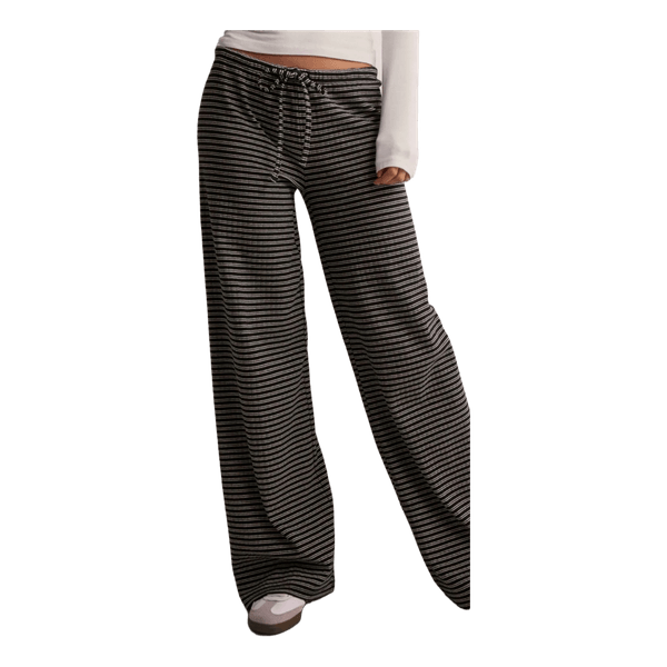 Stribede wide-leg bukser
