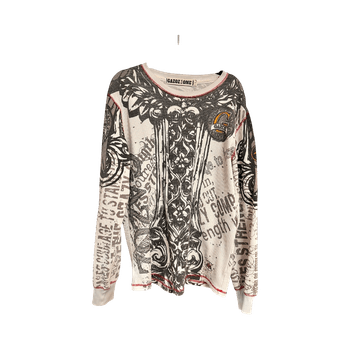 Long sleeved graphic t-paita vintage