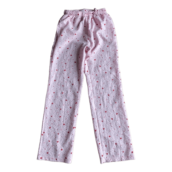 VRS lyserøde pyjamasbukser med hjerter