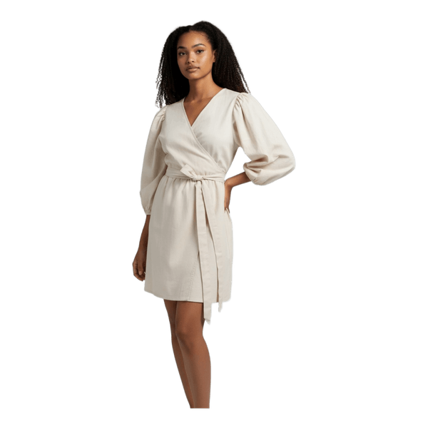 Beige wrap dress