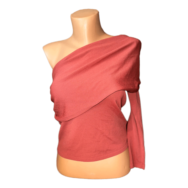 Zara red off-shoulder top
