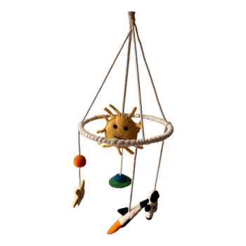 Galaxy felt baby mobile