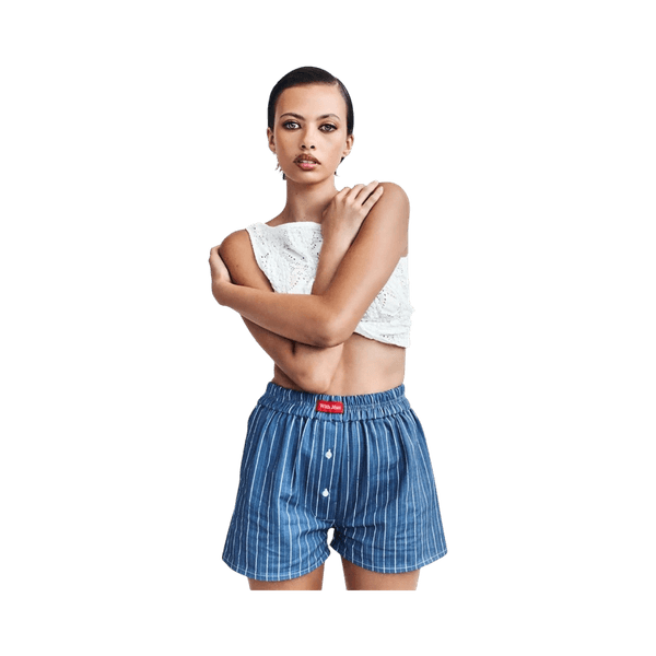 With Jean boxer brief shortsit