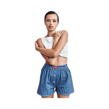 With Jean boxer brief shortsit