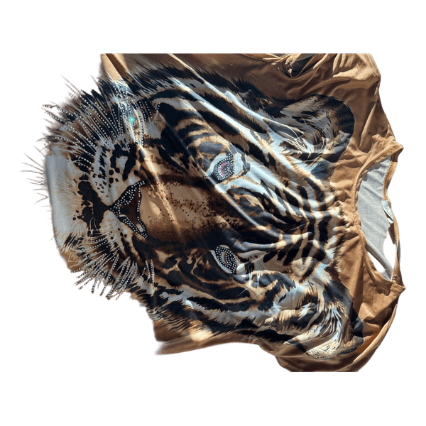 Brown tiger print t-shirt
