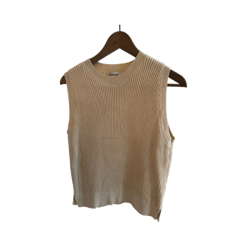 Beige ribbineuleliivi