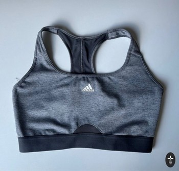 Adidas grey sports bra
