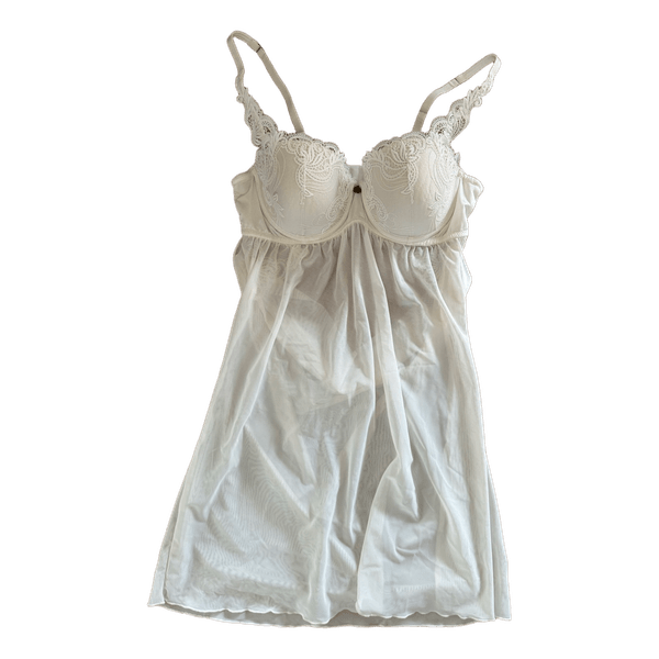 Hunkemöller White Lace Babydoll Nightdress Bridal Size M