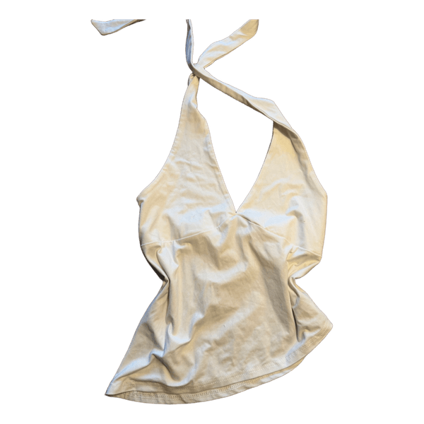 Hvid halterneck top