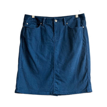 Tommy Hilfiger dark blue denim skirt M – classic straight fit, cotton