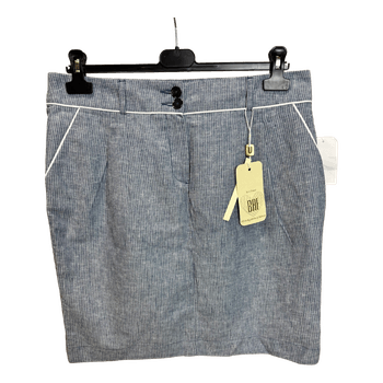 Striped linen blend skirt