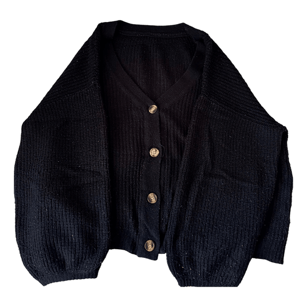 Black button up cardigan