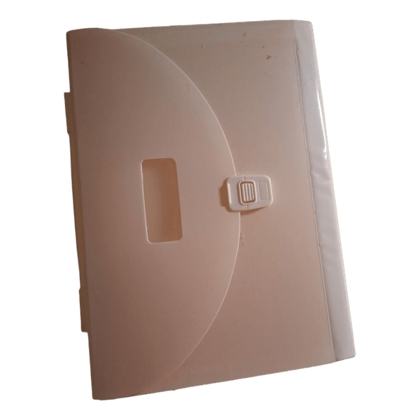 White plastic document folder