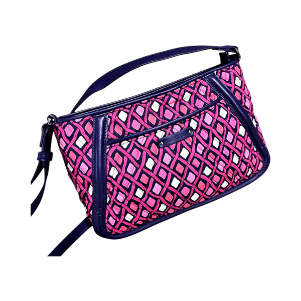 Pink and purple crossbody bag