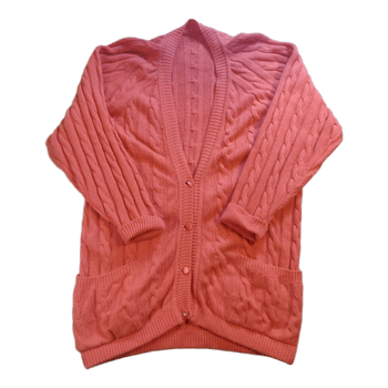 Villasekoite Pitkä Neuletakki - Koralli / Vaaleanpunainen - L/XL