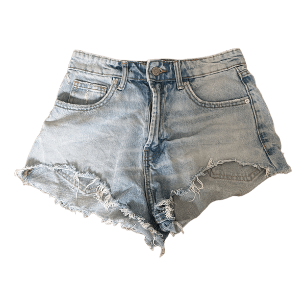 Lyseblå denimshorts