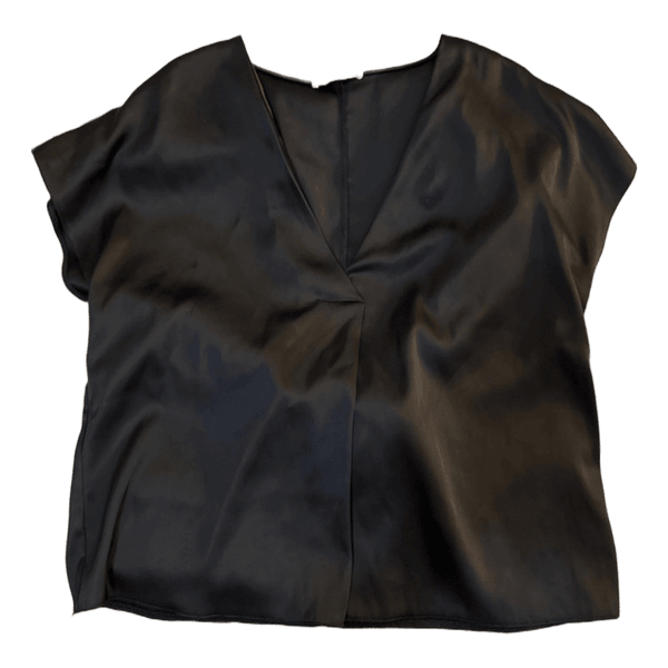 Zara black satin top