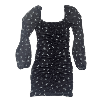 Black floral dress