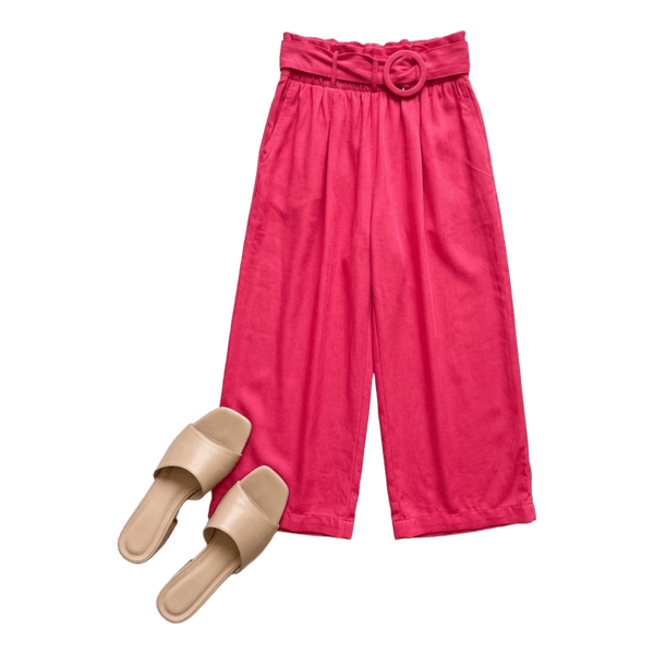 LCW Casual red culottes / culottes with belt (36).