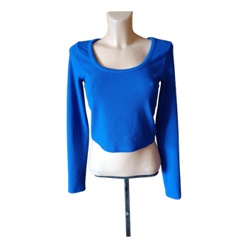 Blue Bershka crop top