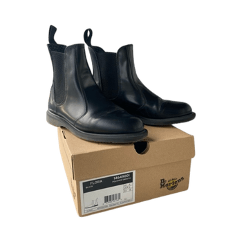 Dr. Martens Musta nahkainen chelsea-saapas