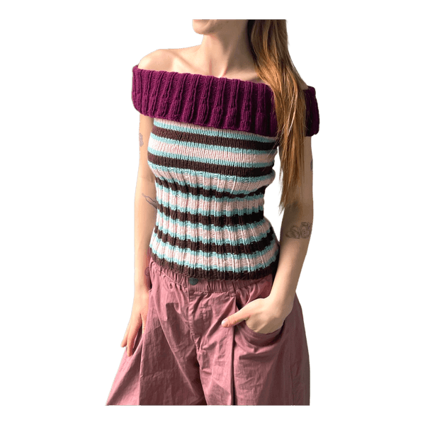 Strikket Off Shoulder Top