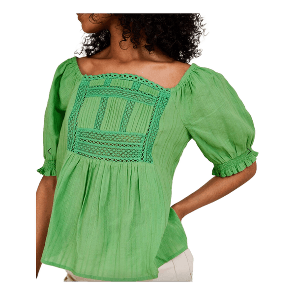 Green cotton blouse