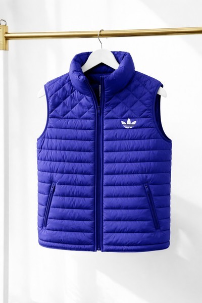 Blue Adidas quilted vest