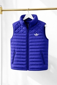 Blue Adidas quilted vest