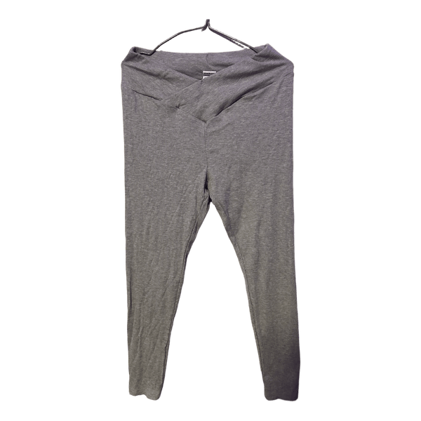 Grey ribbed leggings