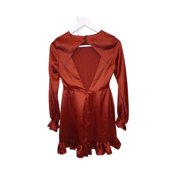 cinnamon frill mini dress