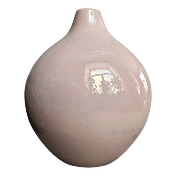 Interior ceramic vase, European, soft pink, 23 cm