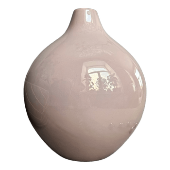 Interior ceramic vase, European, soft pink, 23 cm