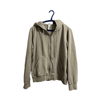 Beige vetoketjullinen huppari