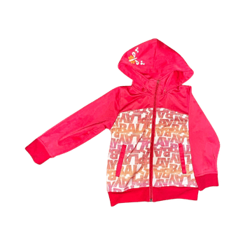 Hot Pink zip-up hooded jacket