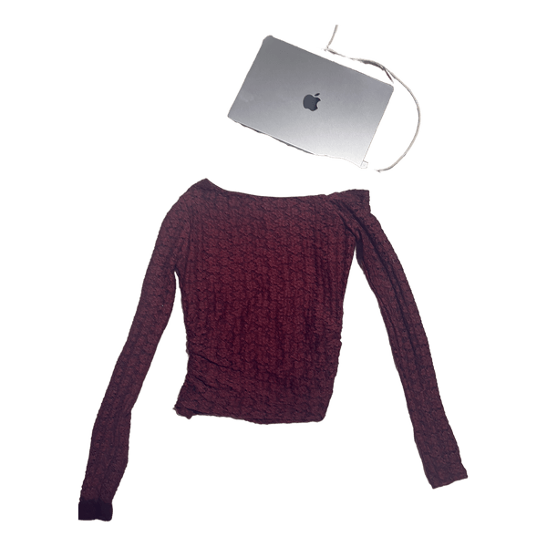 Pull&Bear bordeaux langærmet top