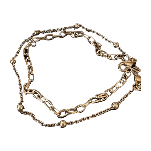 2x gold anklet 🤎