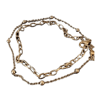 2x gold anklet 🤎
