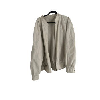 Beige zip front jacket