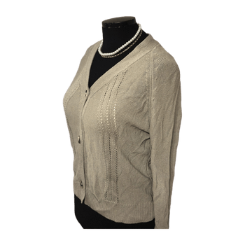 Vaalean beige neulecardigan