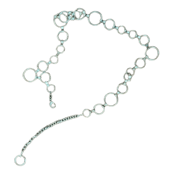Silver metal chain belt